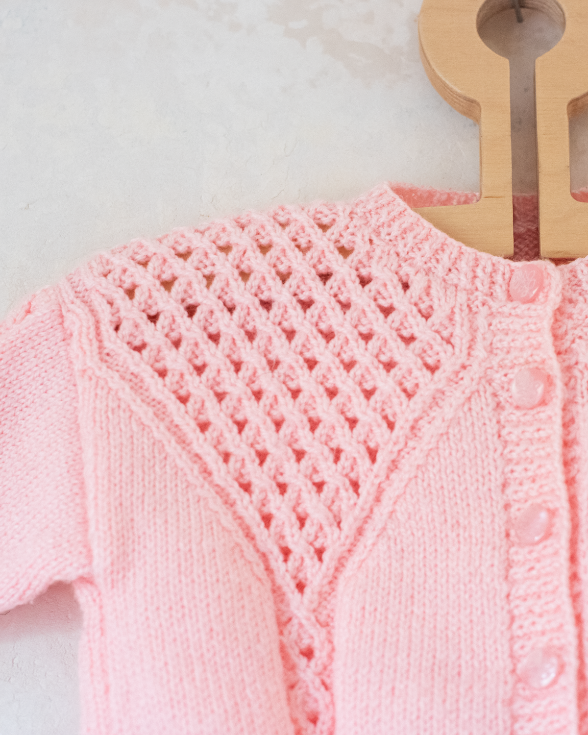 Pink Wool Cardigan | 9-12 Months