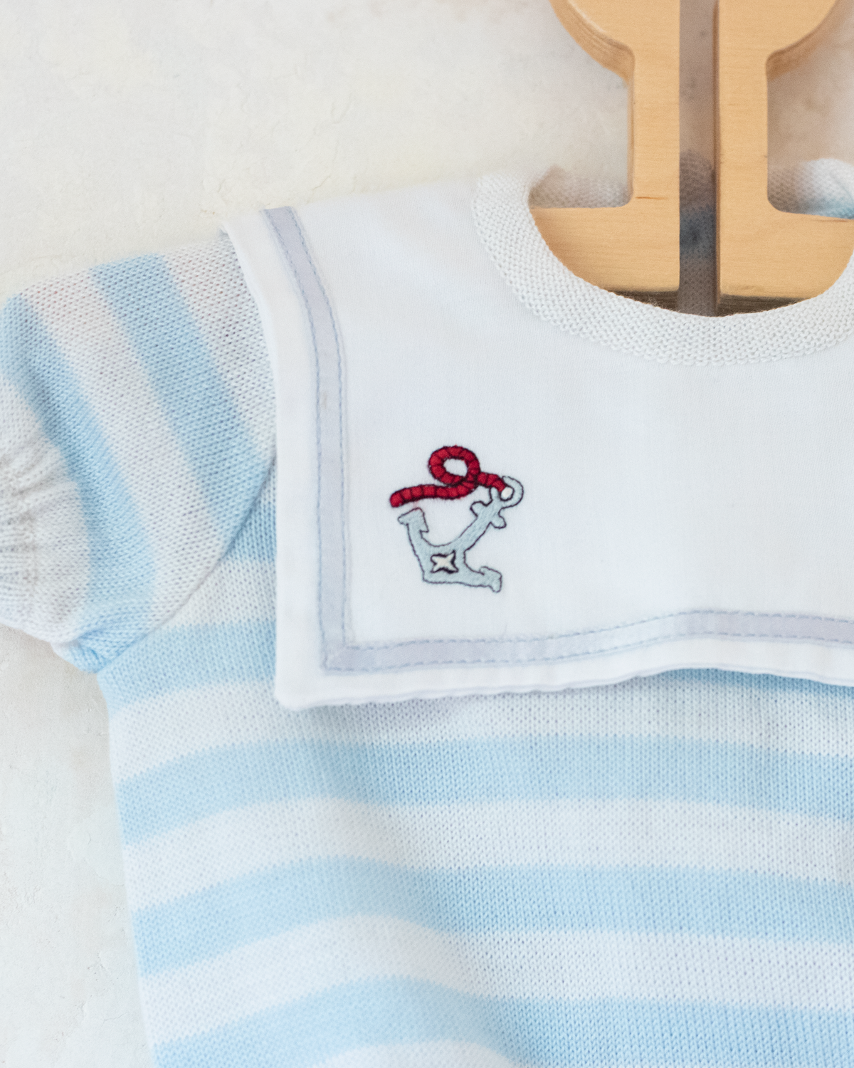 Sailor shirt with stripes and anchors | Spanish deadstock | 6-9 months