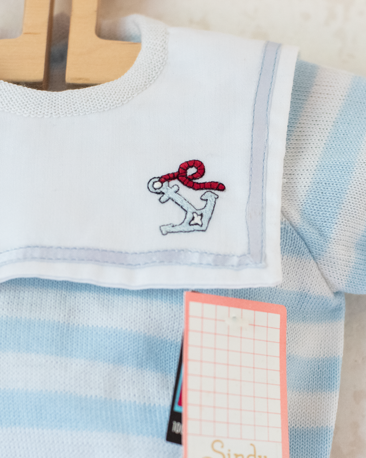 Sailor shirt with stripes and anchors | Spanish deadstock | 6-9 months