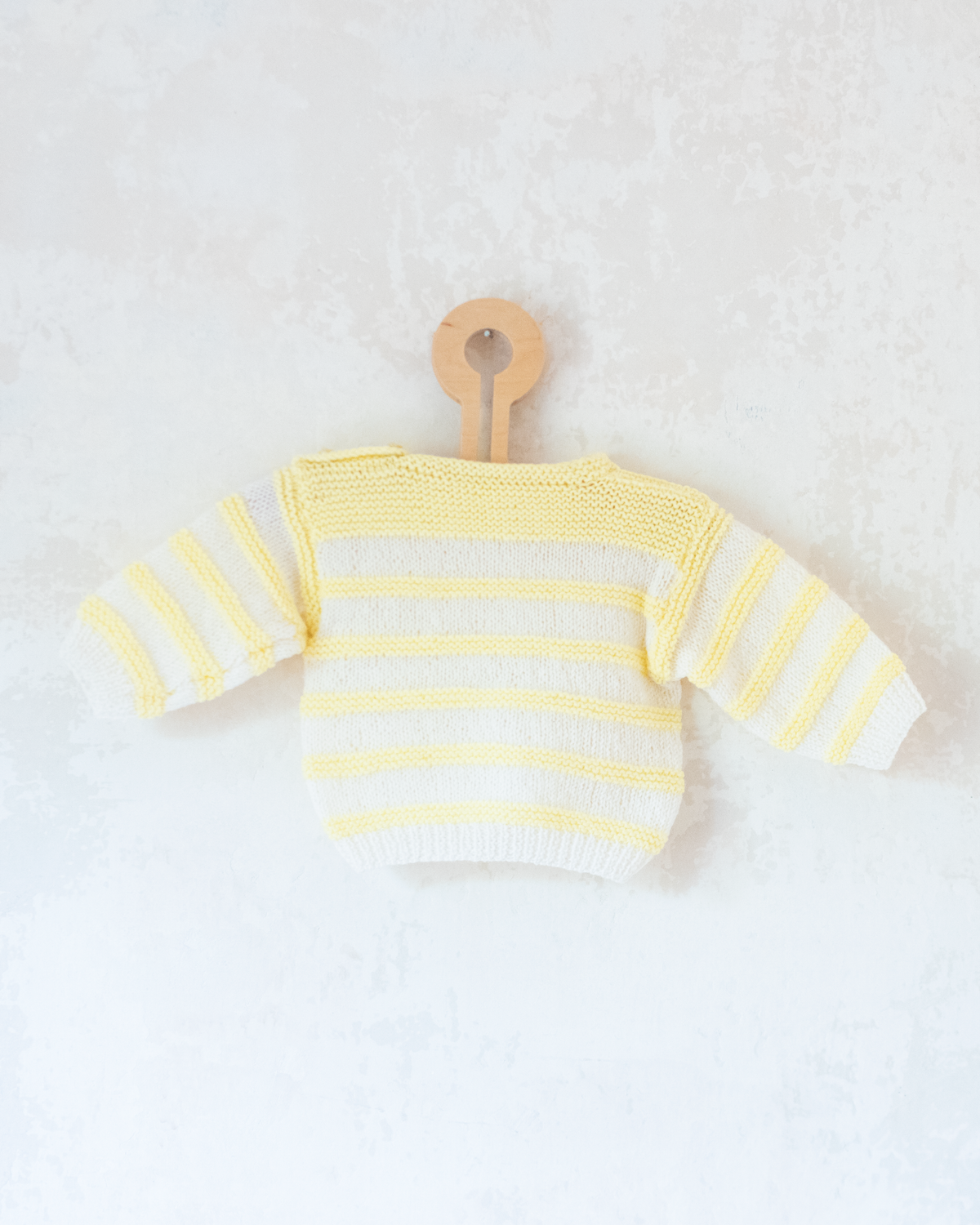 Yellow and white wool knit | 9-12 months