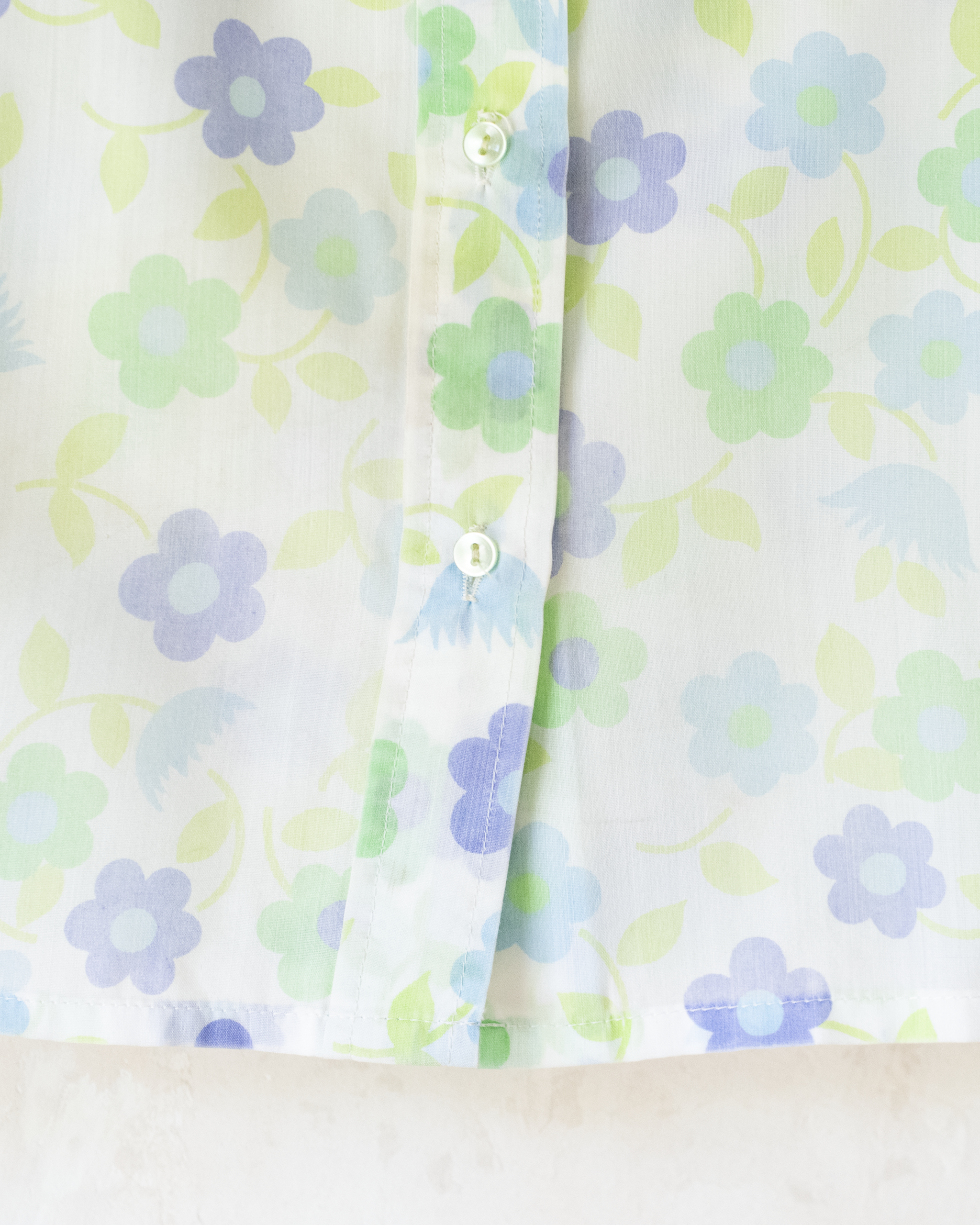 חולצה פרחונית ארוכה מהסבנטיז | 7-8 שנים