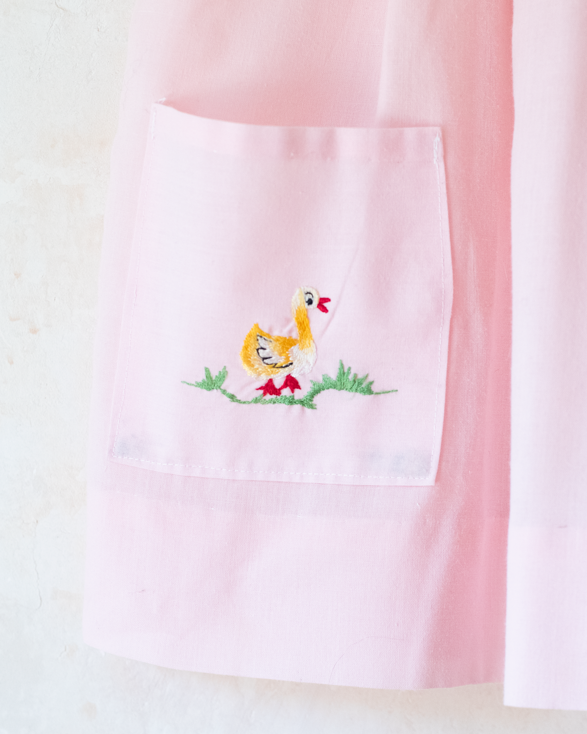 Pink dress with embroidered ducks and flowers | 18-24 months