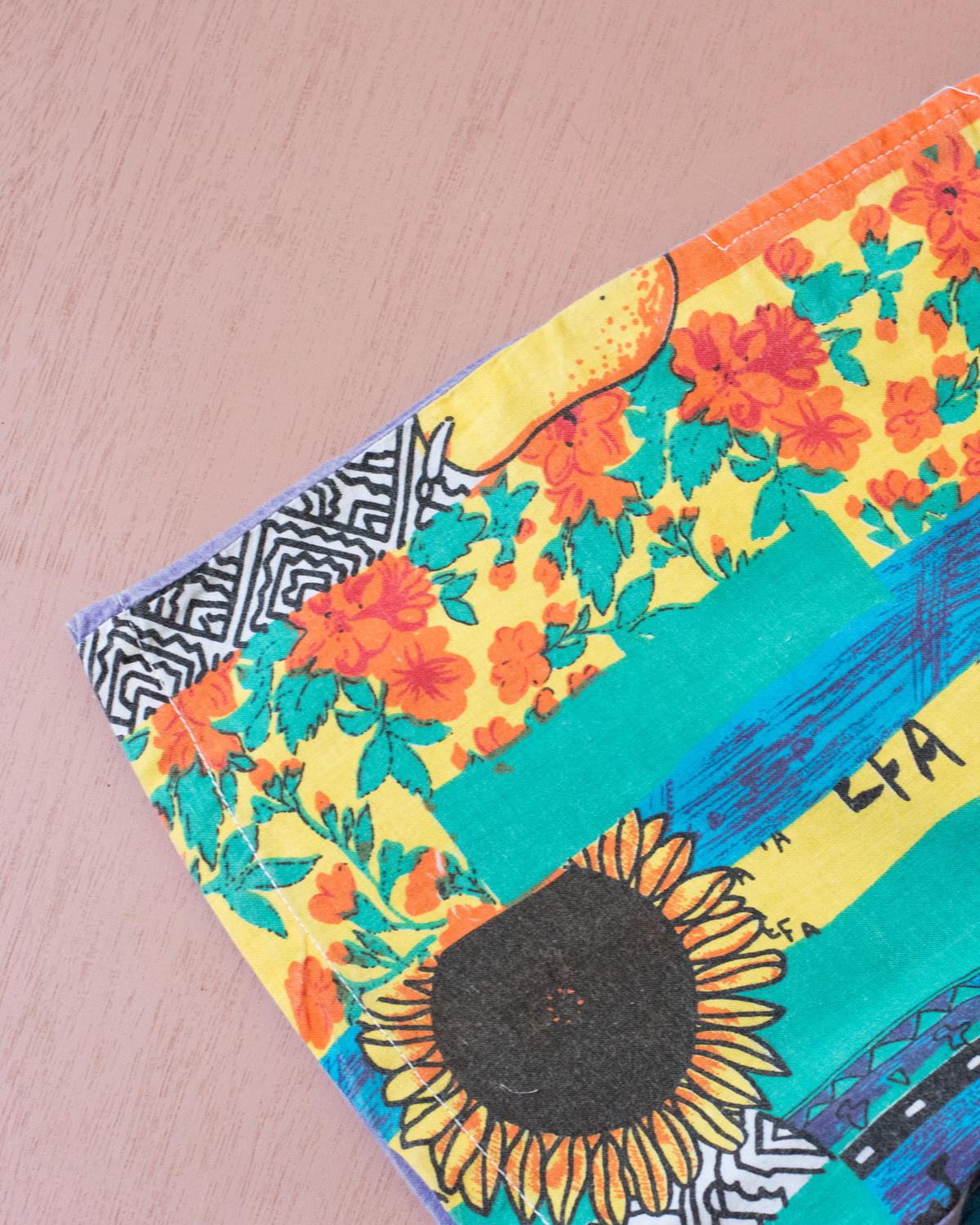 Colorful Sunflower Pants | French Deadstock from the Eighties | 8-9 Years