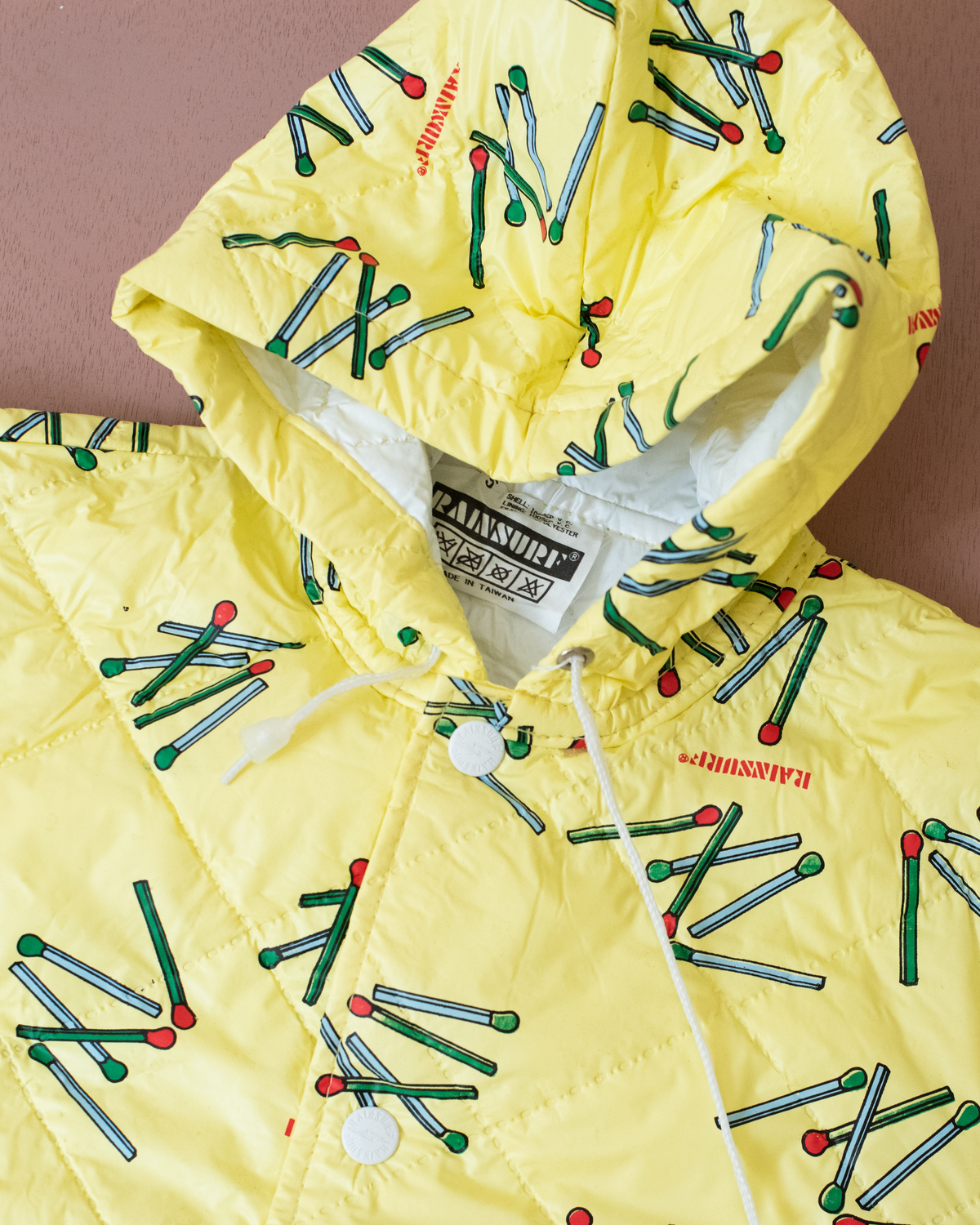 Yellow raincoat with matches | 5-6 years 