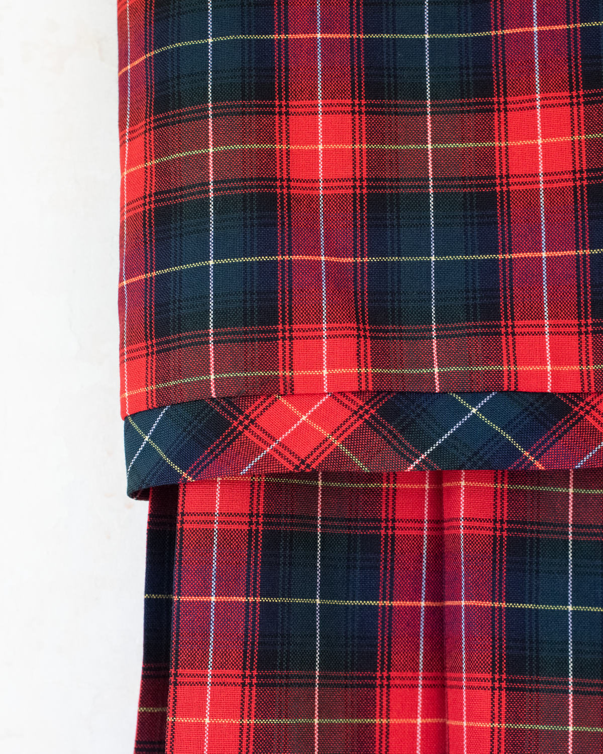 Two-piece plaid dress | Belgian deadstock from the Sixties | 18-24 months