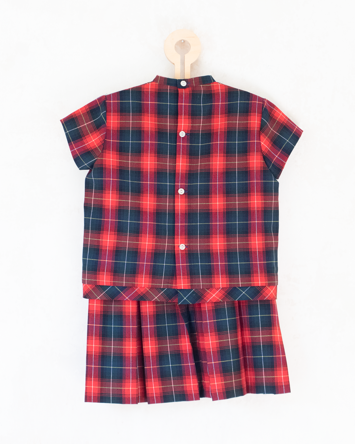Two-piece plaid dress | Belgian deadstock from the Sixties | 18-24 months