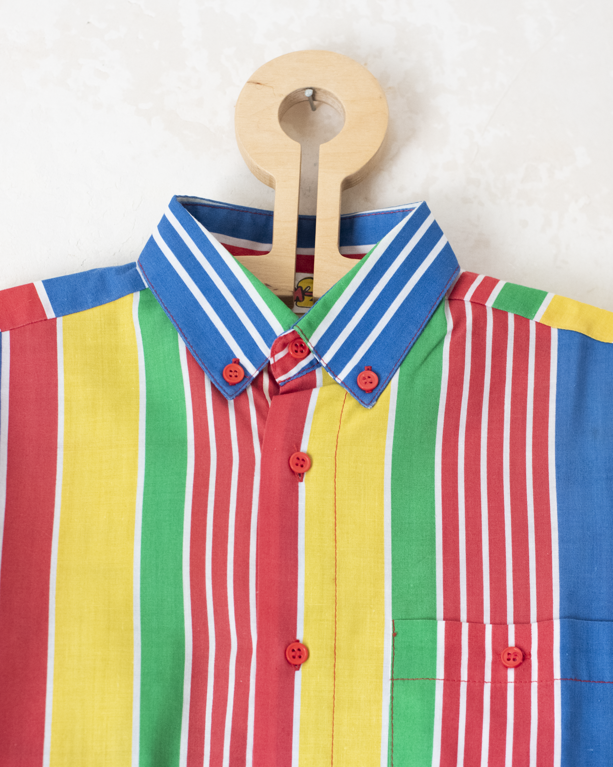 חולצה ארוכה מכופתרת עם פסים צבעוניים | דד סטוק איטלקי | 4-5 שנים