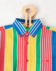 חולצה ארוכה מכופתרת עם פסים צבעוניים | דד סטוק איטלקי | 4-5 שנים