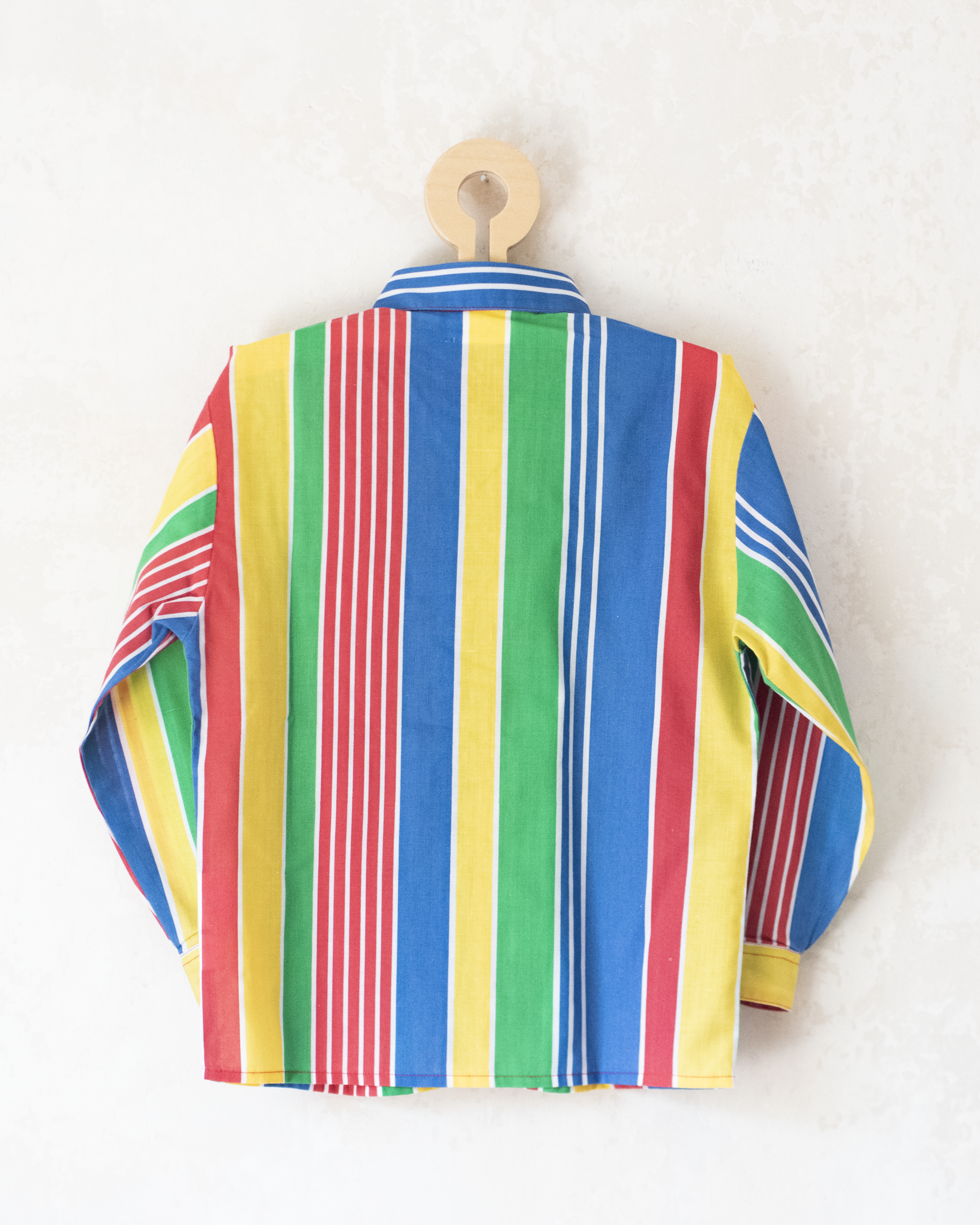 חולצה ארוכה מכופתרת עם פסים צבעוניים | דד סטוק איטלקי | 4-5 שנים