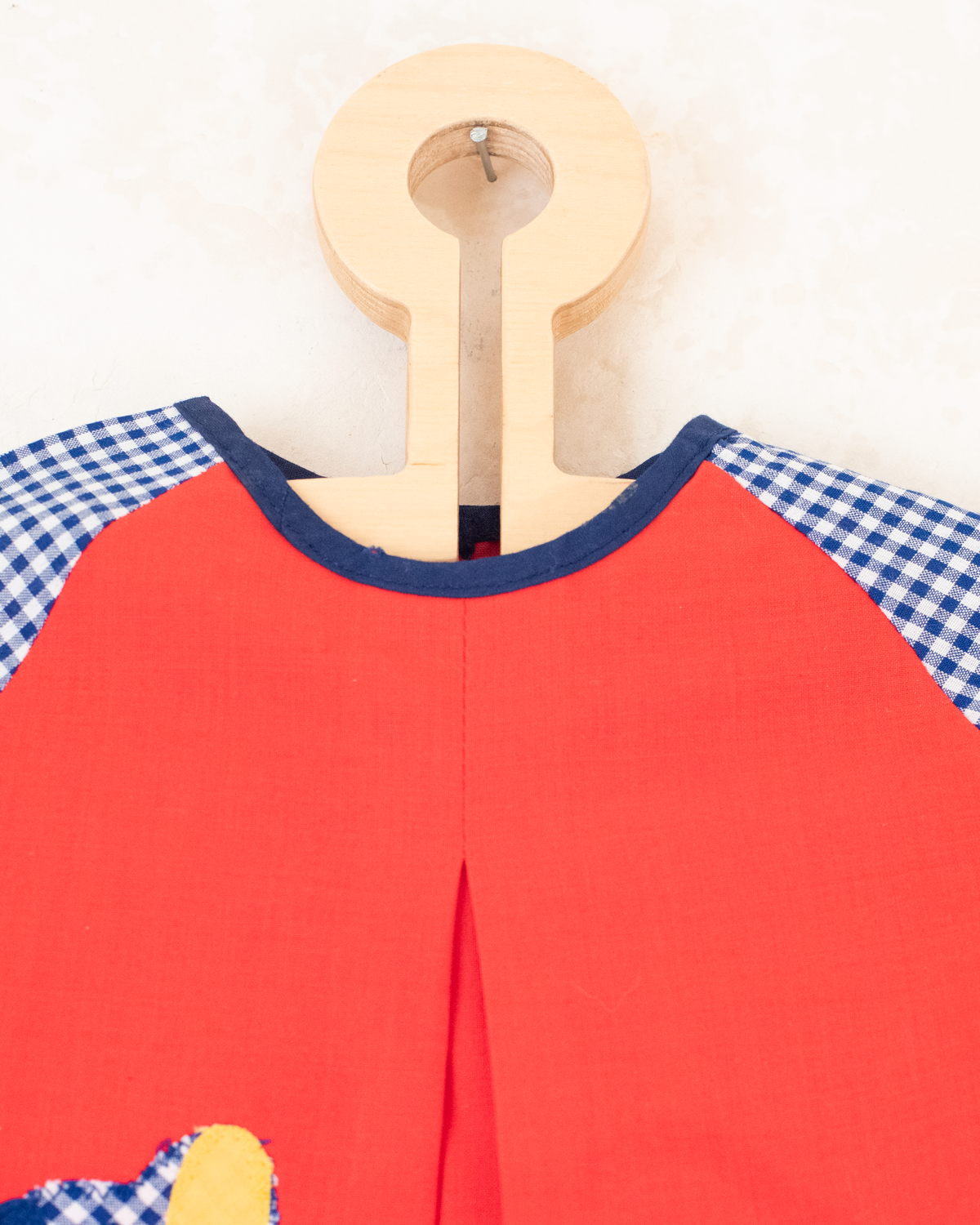Checkered shirt with a dachshund dog | French deadstock from the sixties | 3-6 months