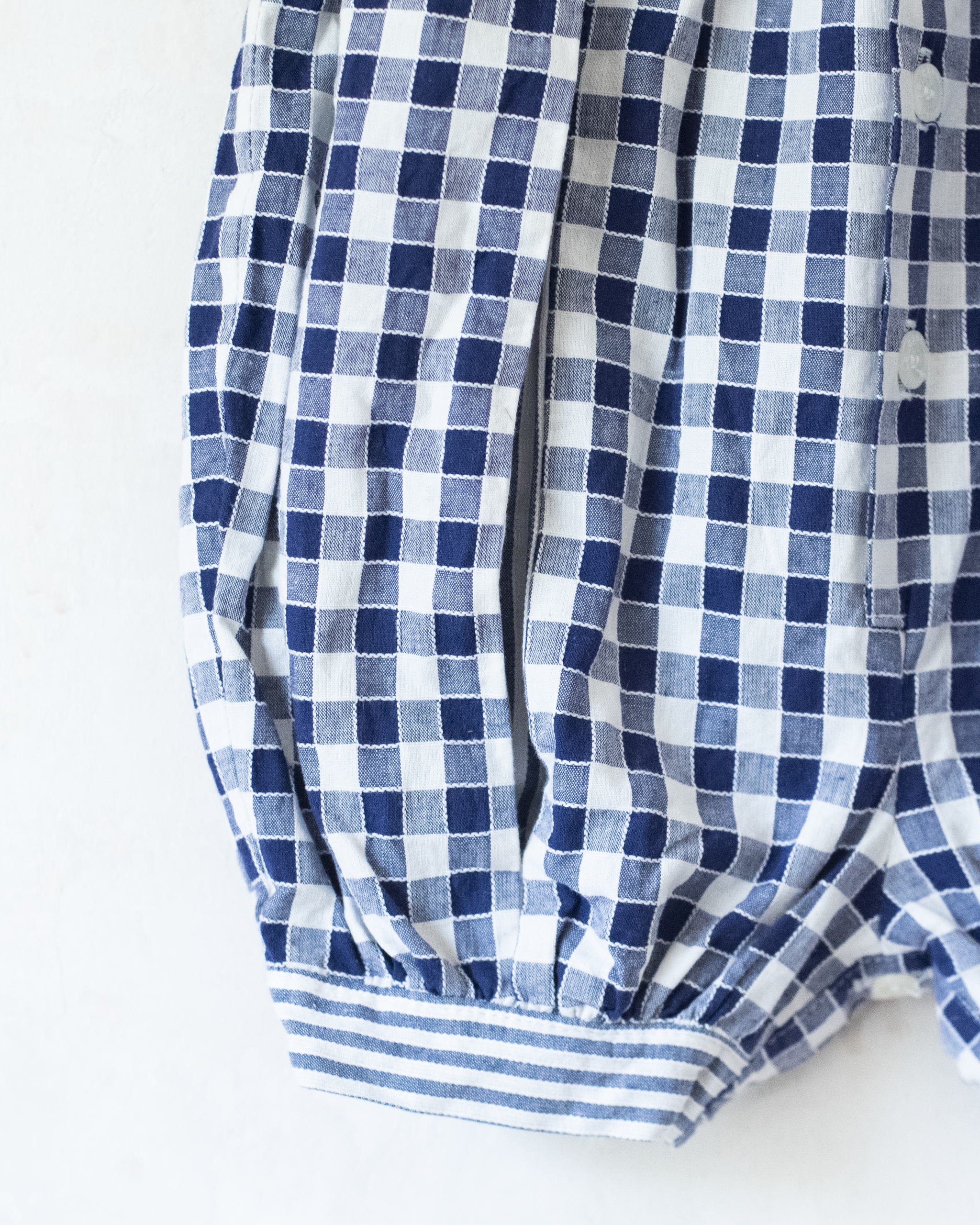 אוברול עם משבצות ופסים | 12-18 חודשים