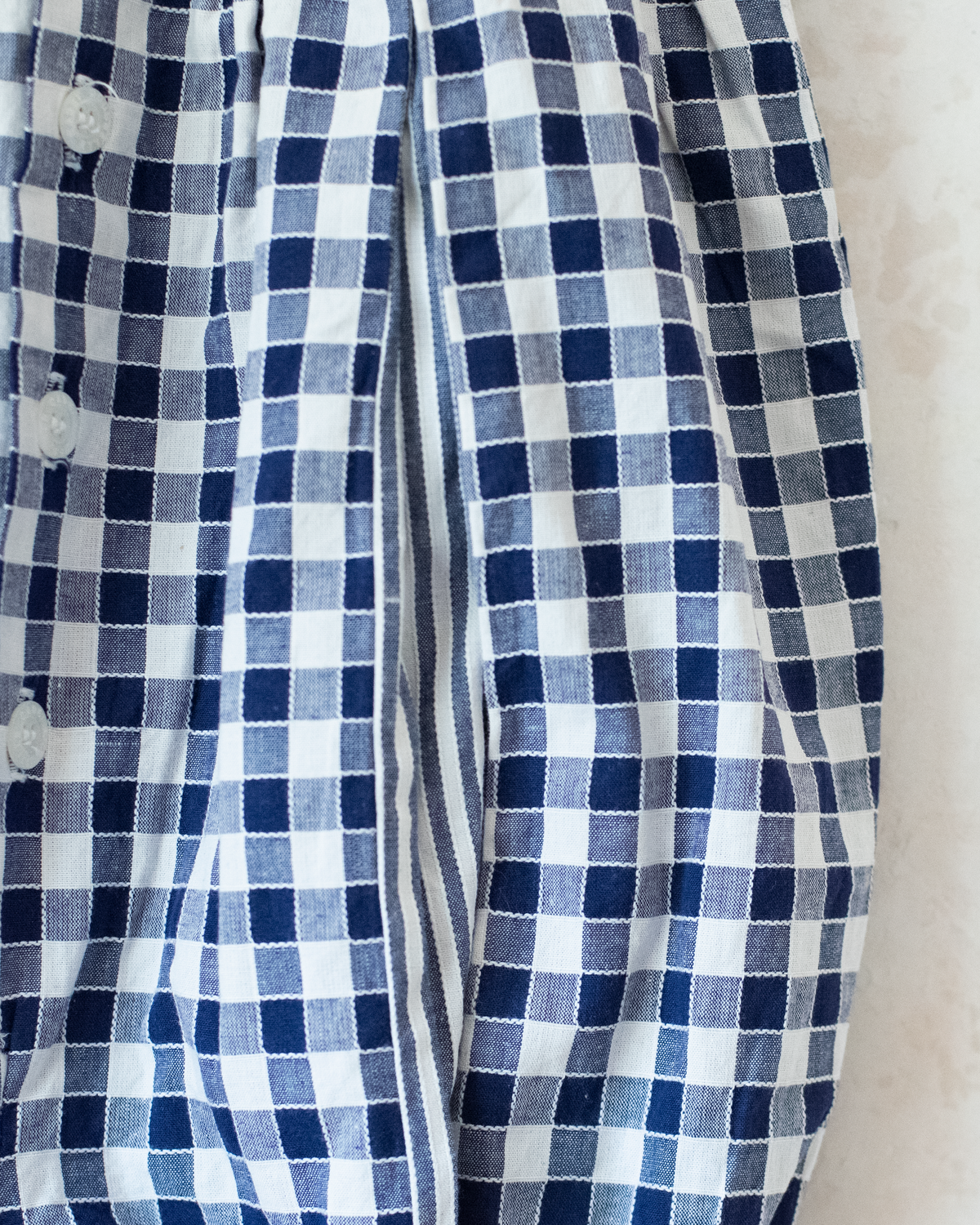 Checked and striped overall | 12-18 months