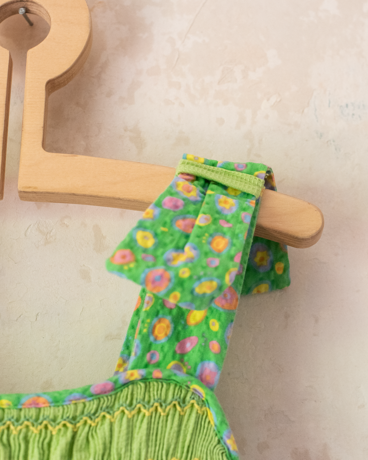 Green floral dress with ruffles and flower embroidery | 11-12 years
