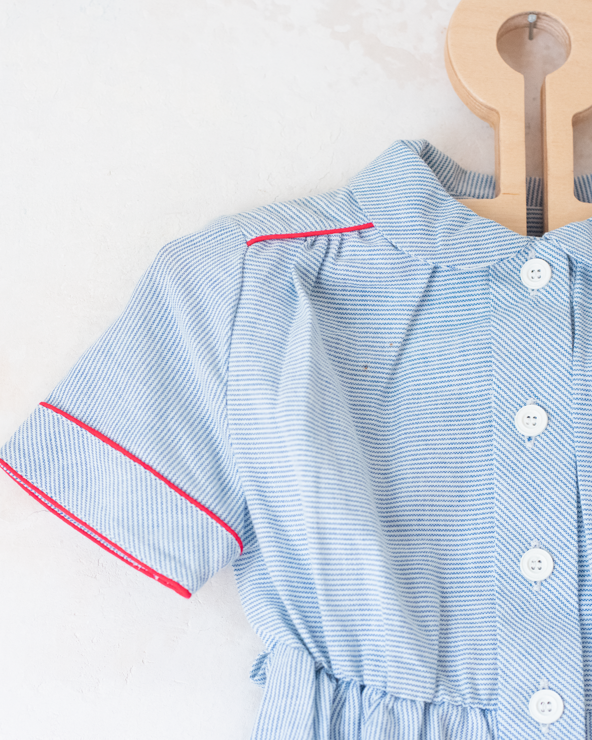 French striped dress with tennis rackets | 2-3 years