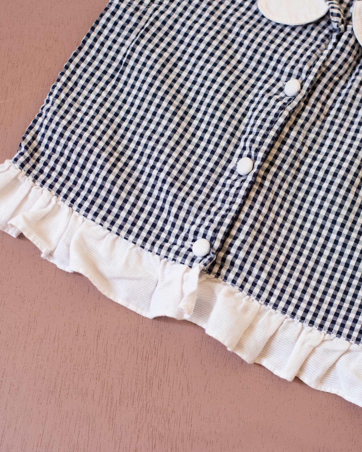 Checked tank top with embroidered animals | 12-18 months