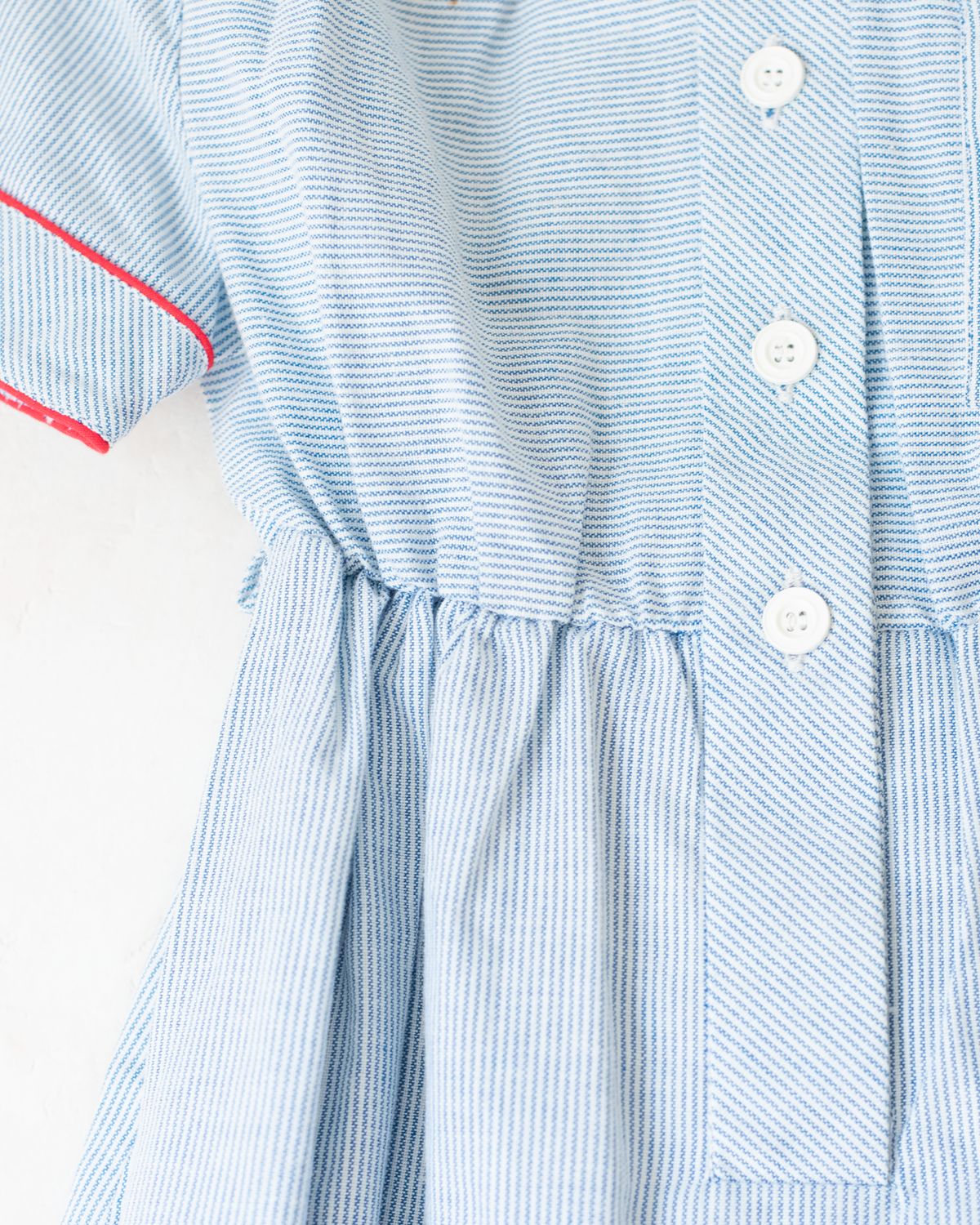 French striped dress with tennis rackets | 2-3 years