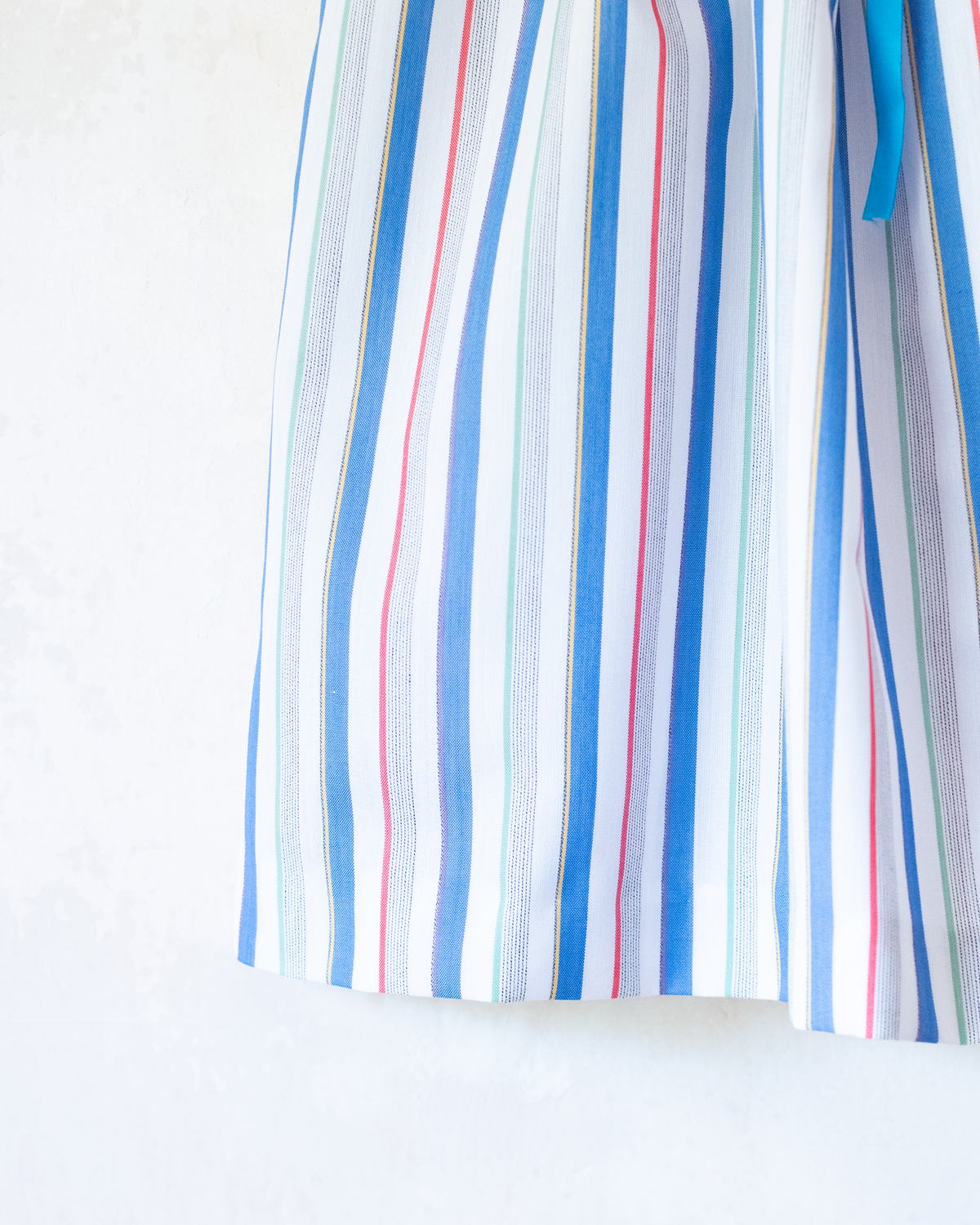 Striped dress with white collar and bow tie | Spanish Deadstock | 2-3 years
