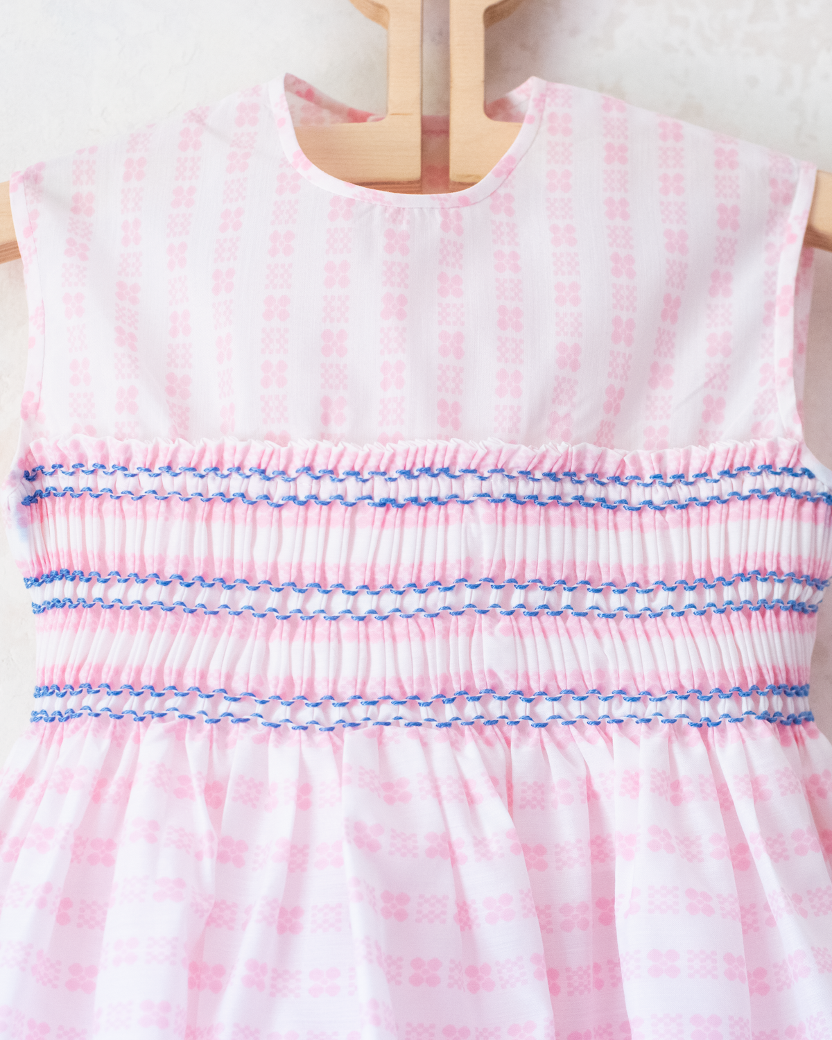Pink dress with ruffles and flowers | French deadstock | 9-12 months