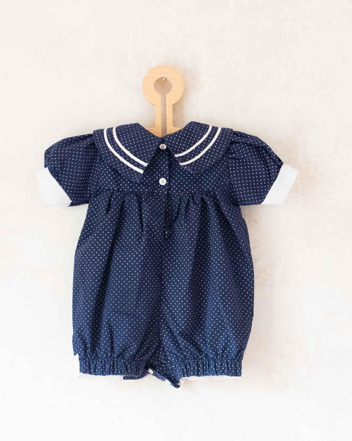 Dotted Sailor Overall | 3-6 Months
