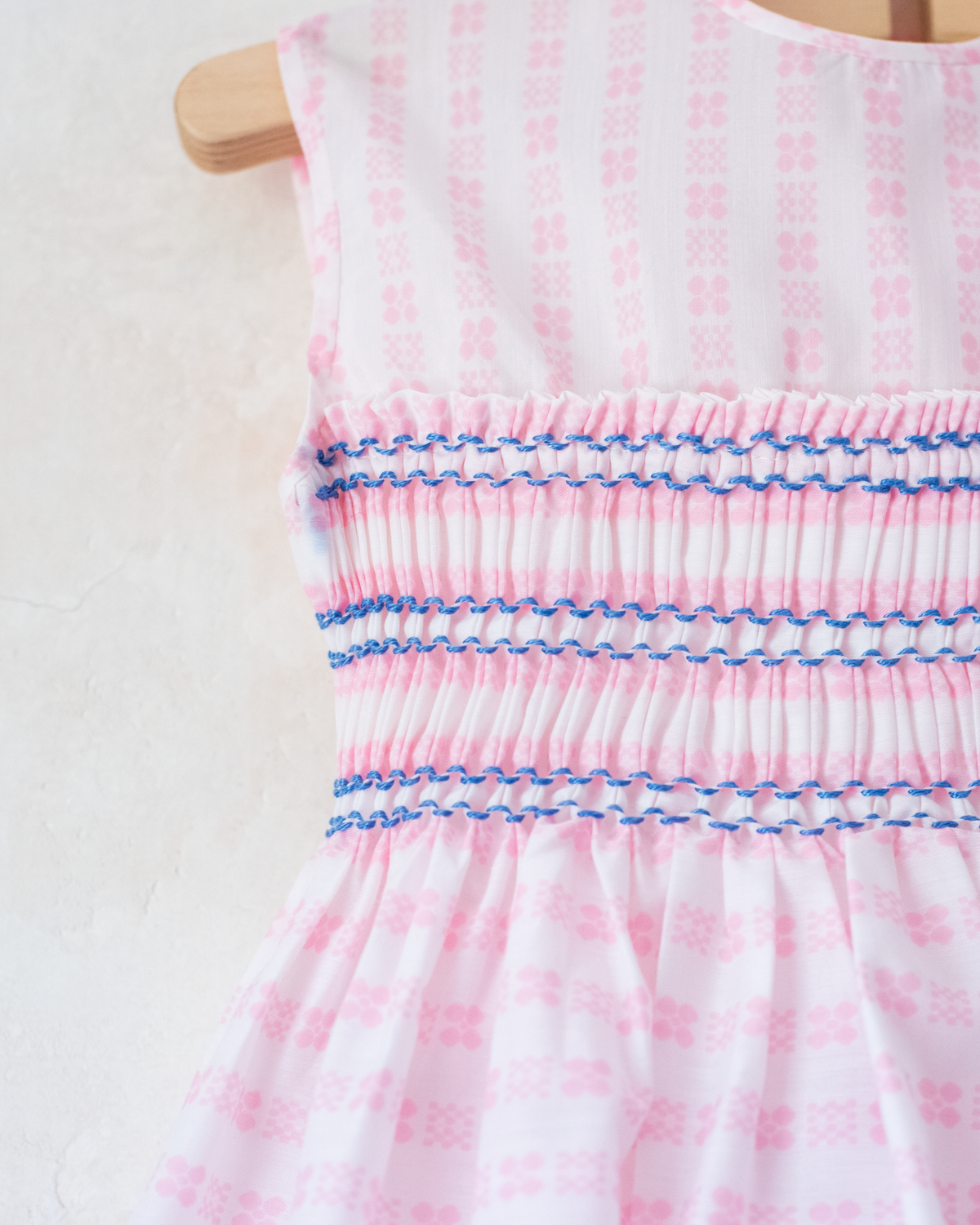 Pink dress with ruffles and flowers | French deadstock | 9-12 months