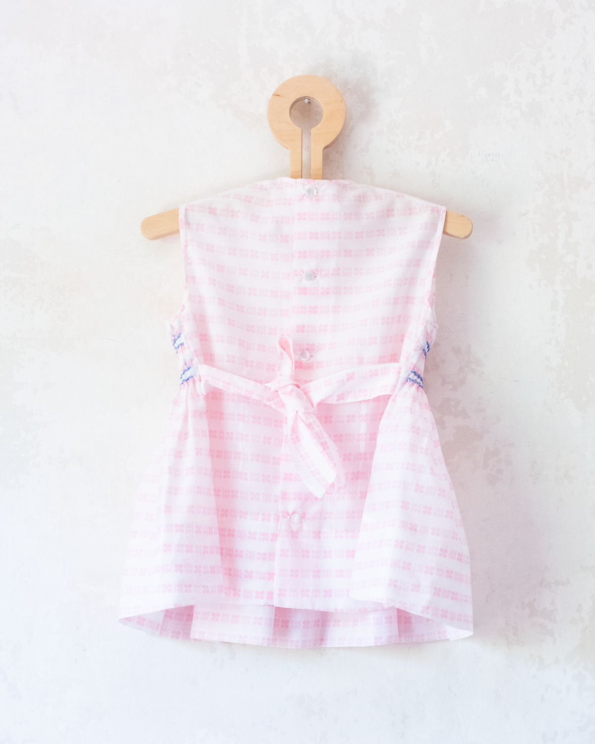 Pink dress with ruffles and flowers | French deadstock | 9-12 months