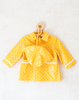 מעיל גשם צהוב מנוקד עם כובע | 2-3 שנים