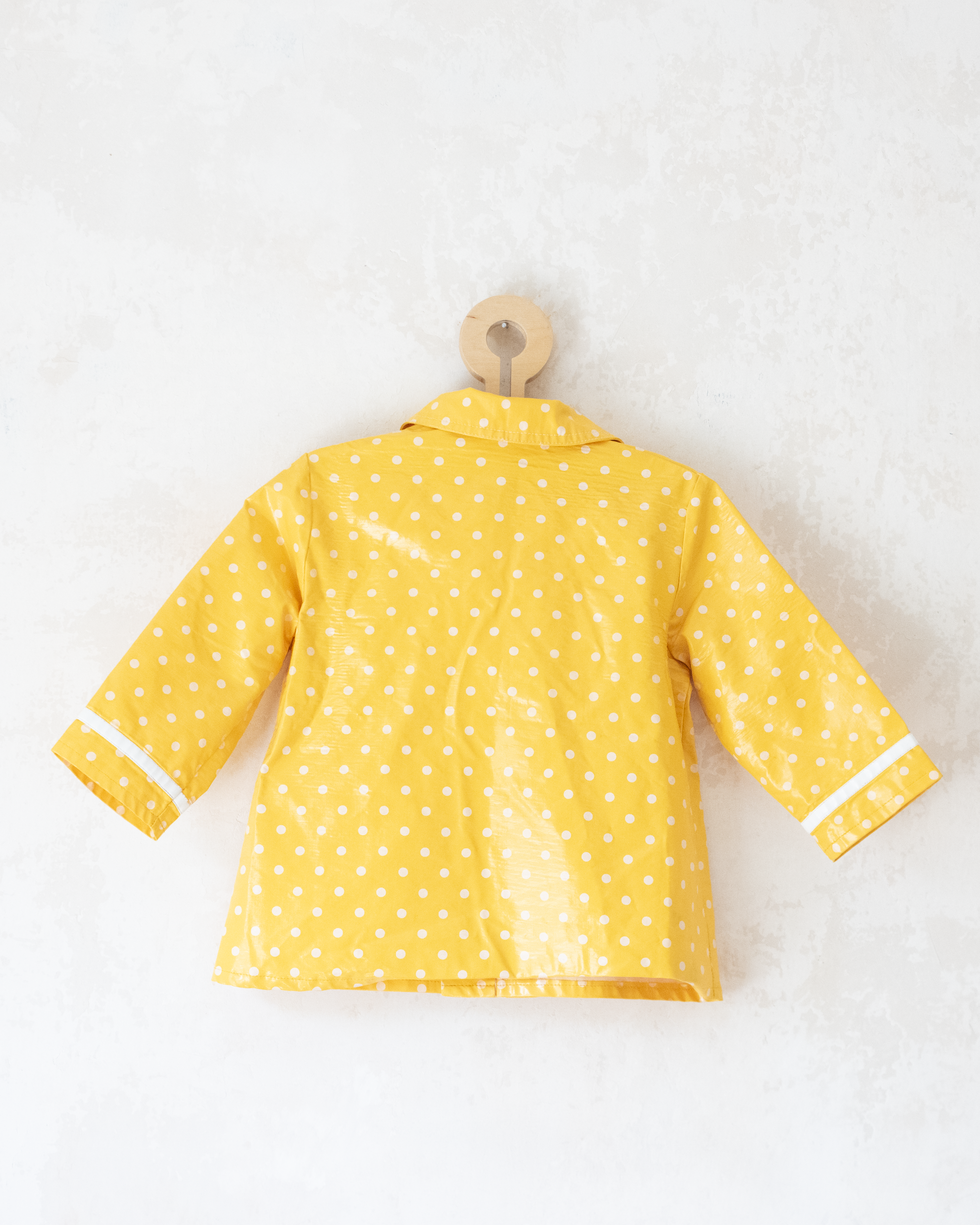 מעיל גשם צהוב מנוקד עם כובע | 2-3 שנים