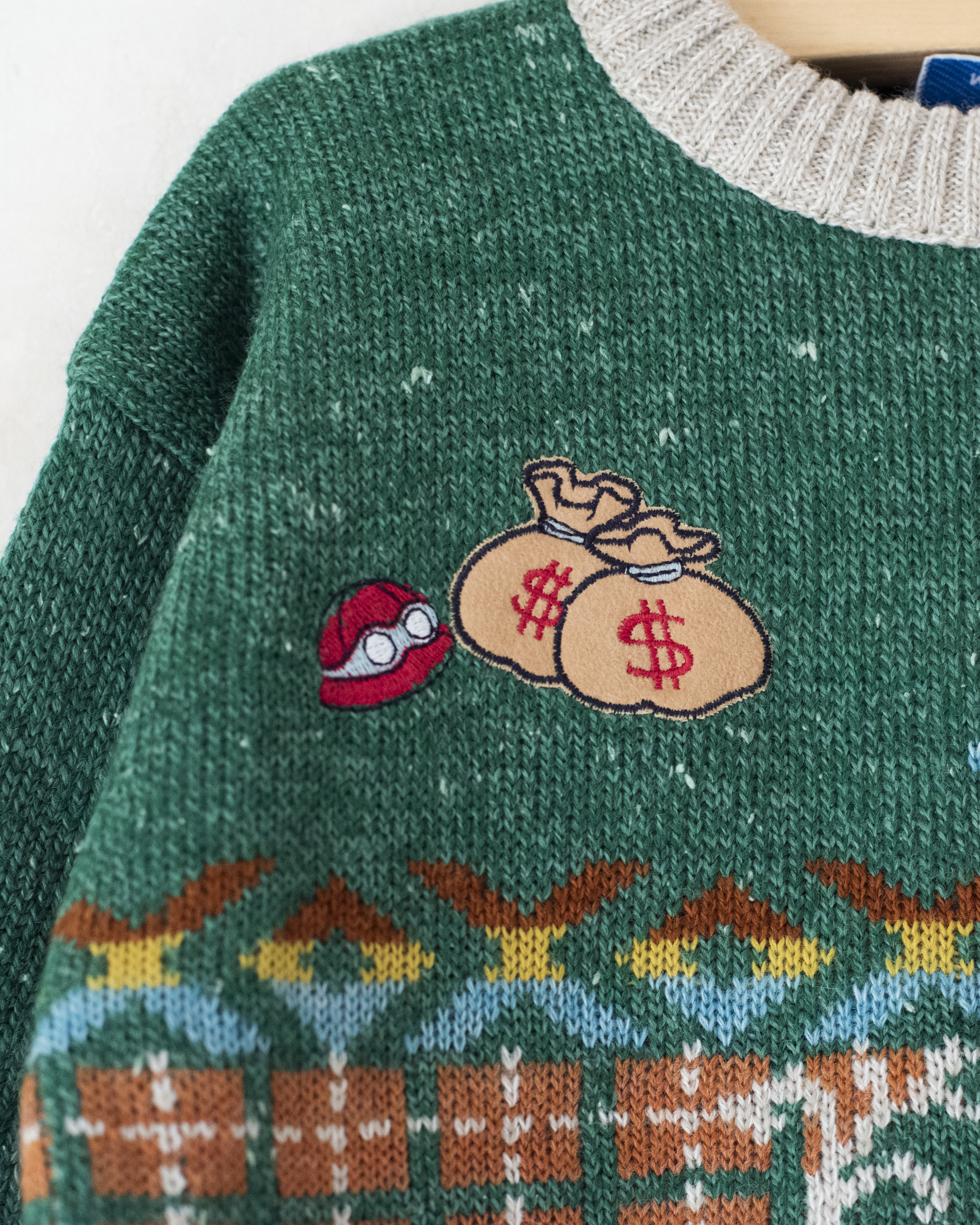 סריג צמר צבעוני עם רקמות | דד סטוק איטלקי | 3-4 שנים