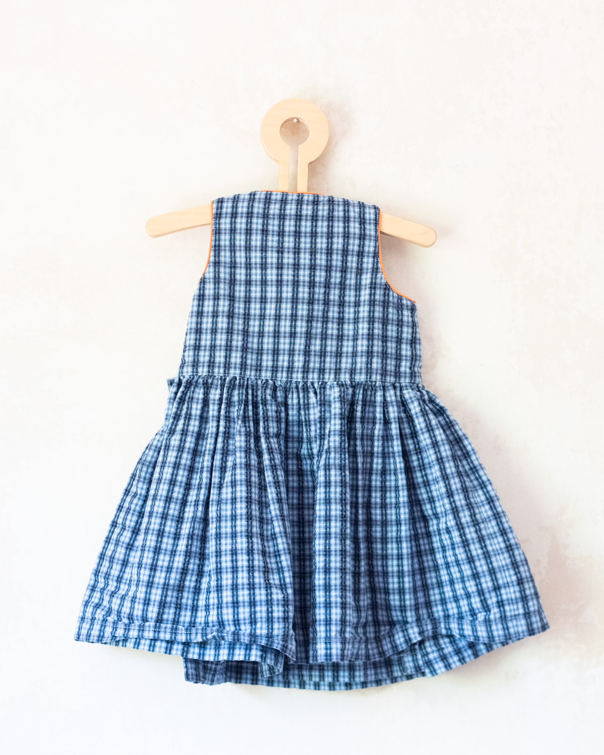 King Bebar Mechzeretz Embroidered Plaid Wrap Dress | 12-18 Months