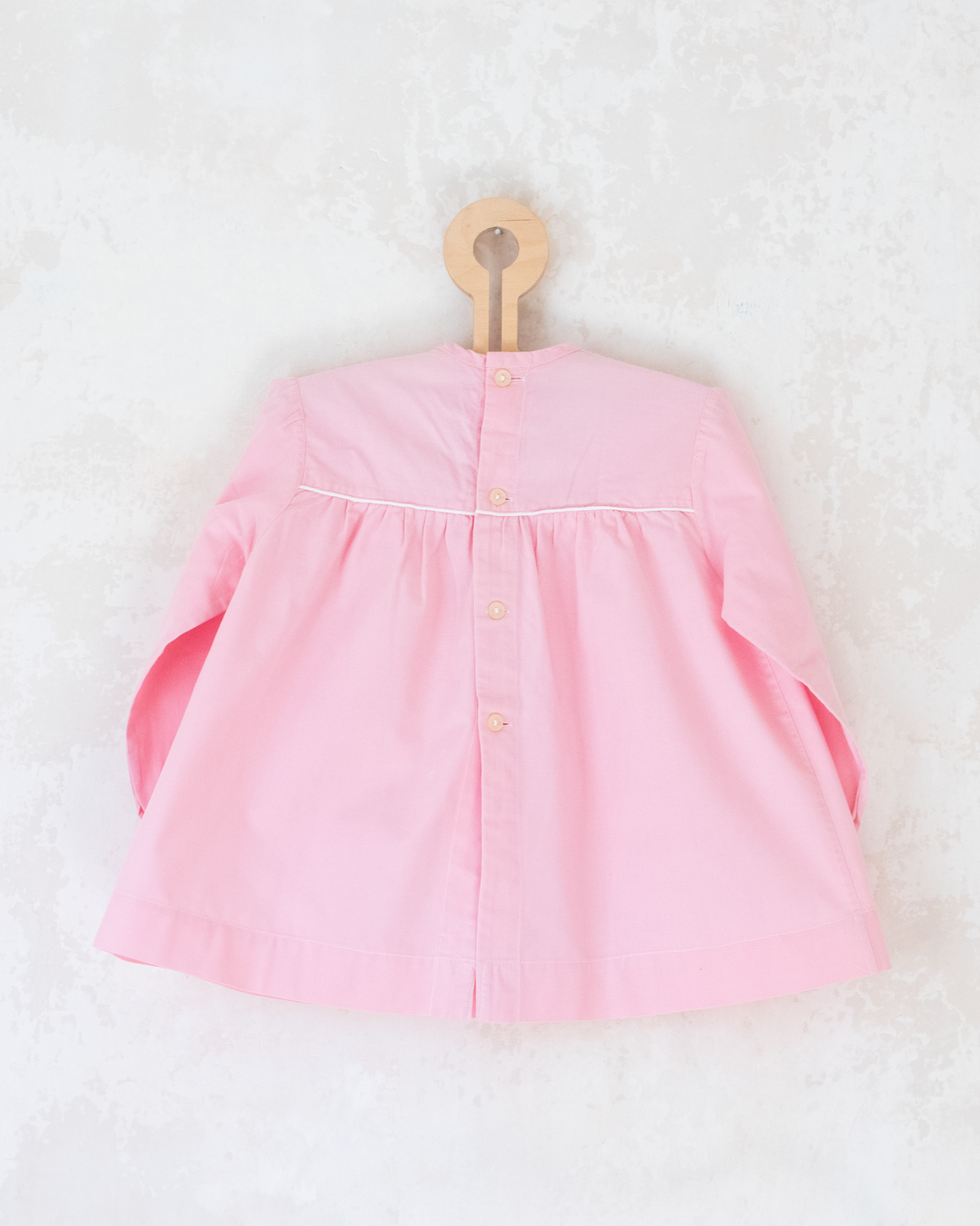 Pink shirt with embroidered pocket from the 70s | 4-5 years