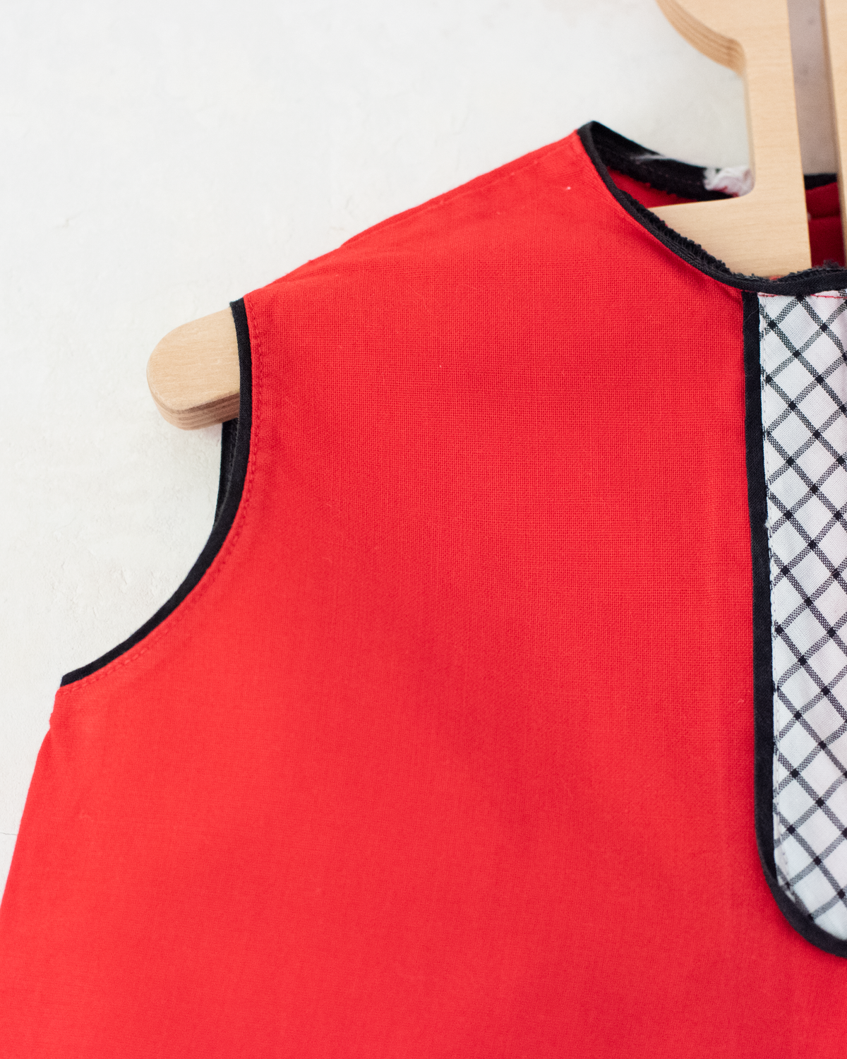 Red tunic with black cat from the 50s | 6-9 months