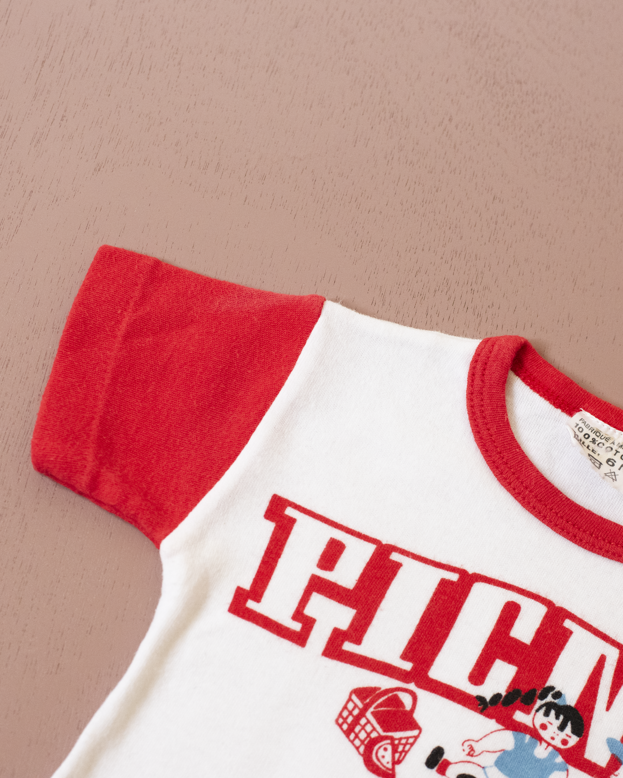 Red Ringer T with Picnic | 3-6 months