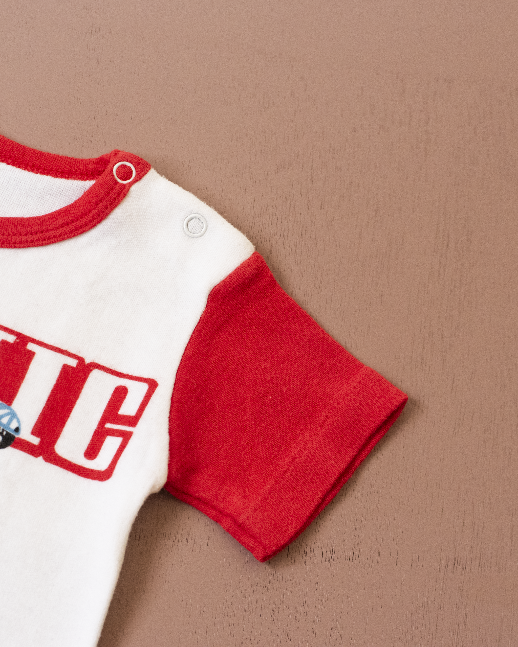 Red Ringer T with Picnic | 3-6 months