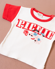 Red Ringer T with Picnic | 3-6 months