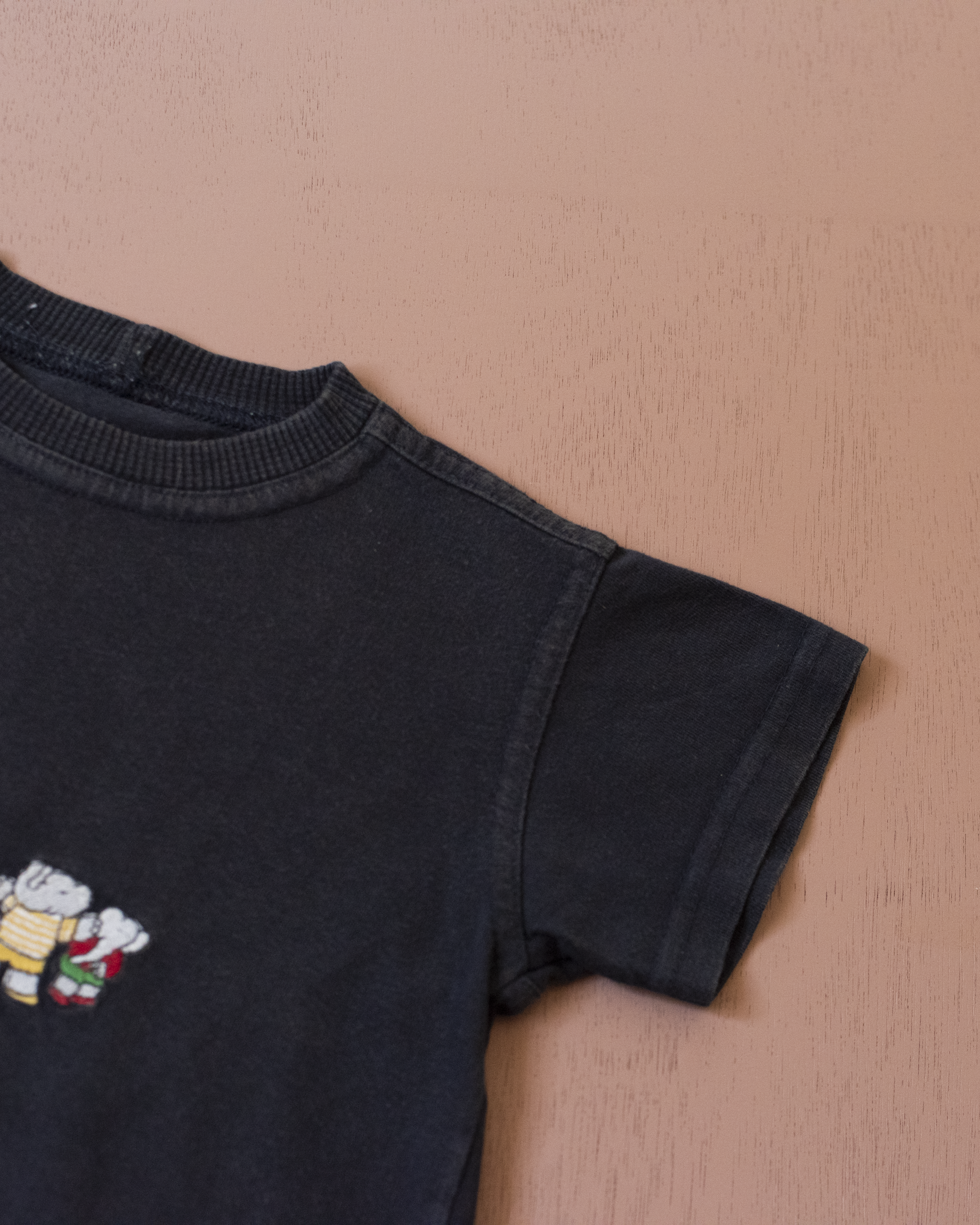 Blue T-shirt with Babar the King embroidery | 12-18 months