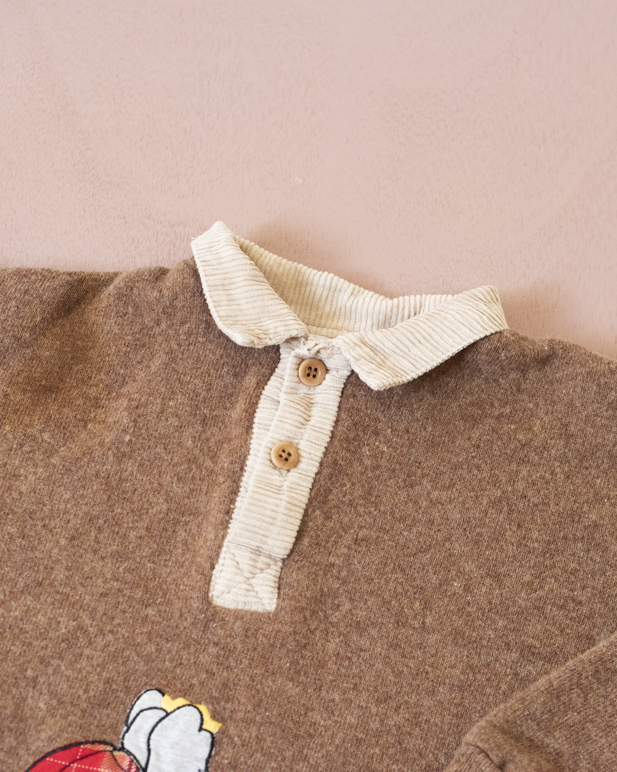 סריג פולו עם רקמות של המלך בבר | דד סטוק צרפתי | 5-6 שנים