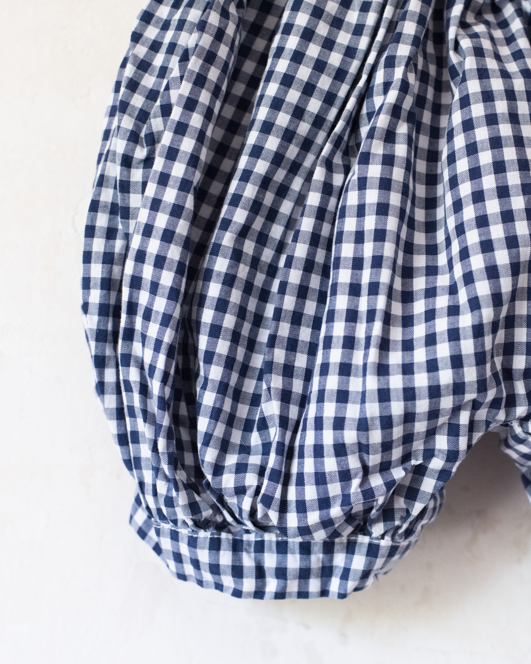 Plaid overall with embroidered sailboats | 3-6 months