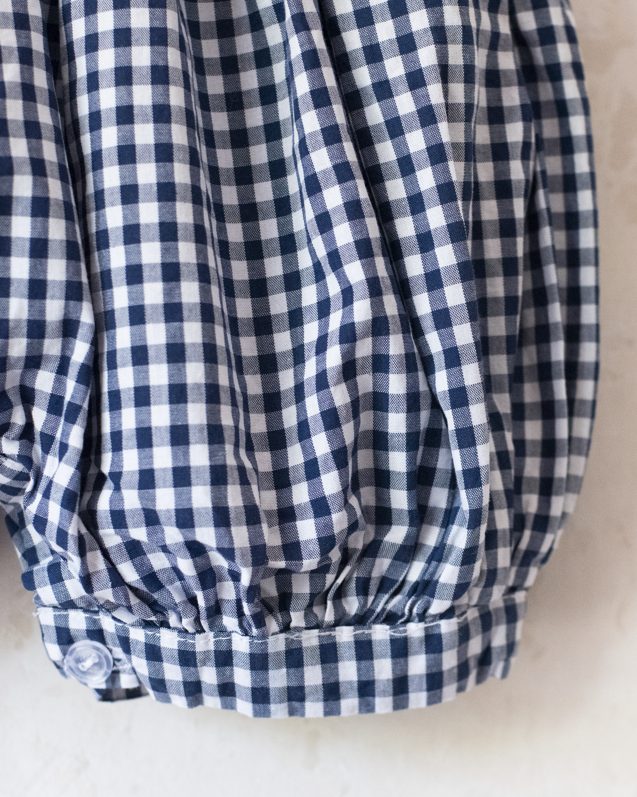 Plaid overall with embroidered sailboats | 3-6 months