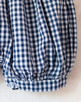 Plaid overall with embroidered sailboats | 3-6 months