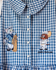 Checked dress with Tom and Jerry embroidery | Ages 10-12