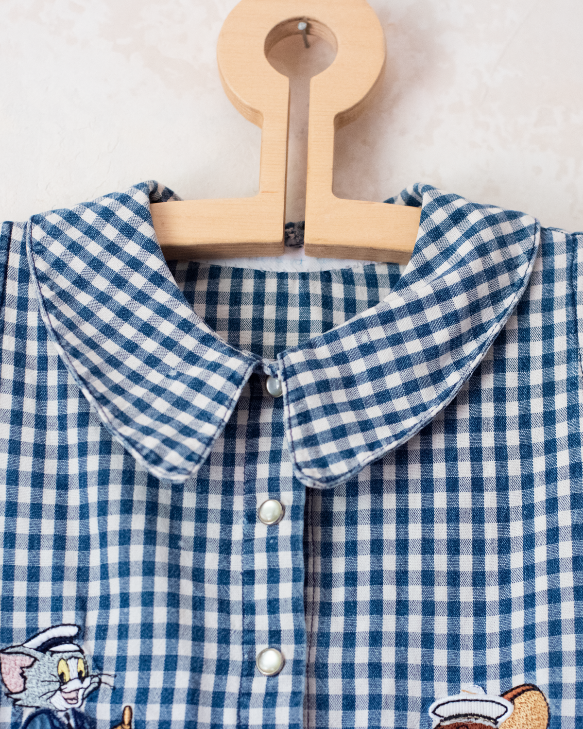 Checked dress with Tom and Jerry embroidery | Ages 10-12