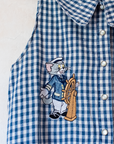 Checked dress with Tom and Jerry embroidery | Ages 10-12