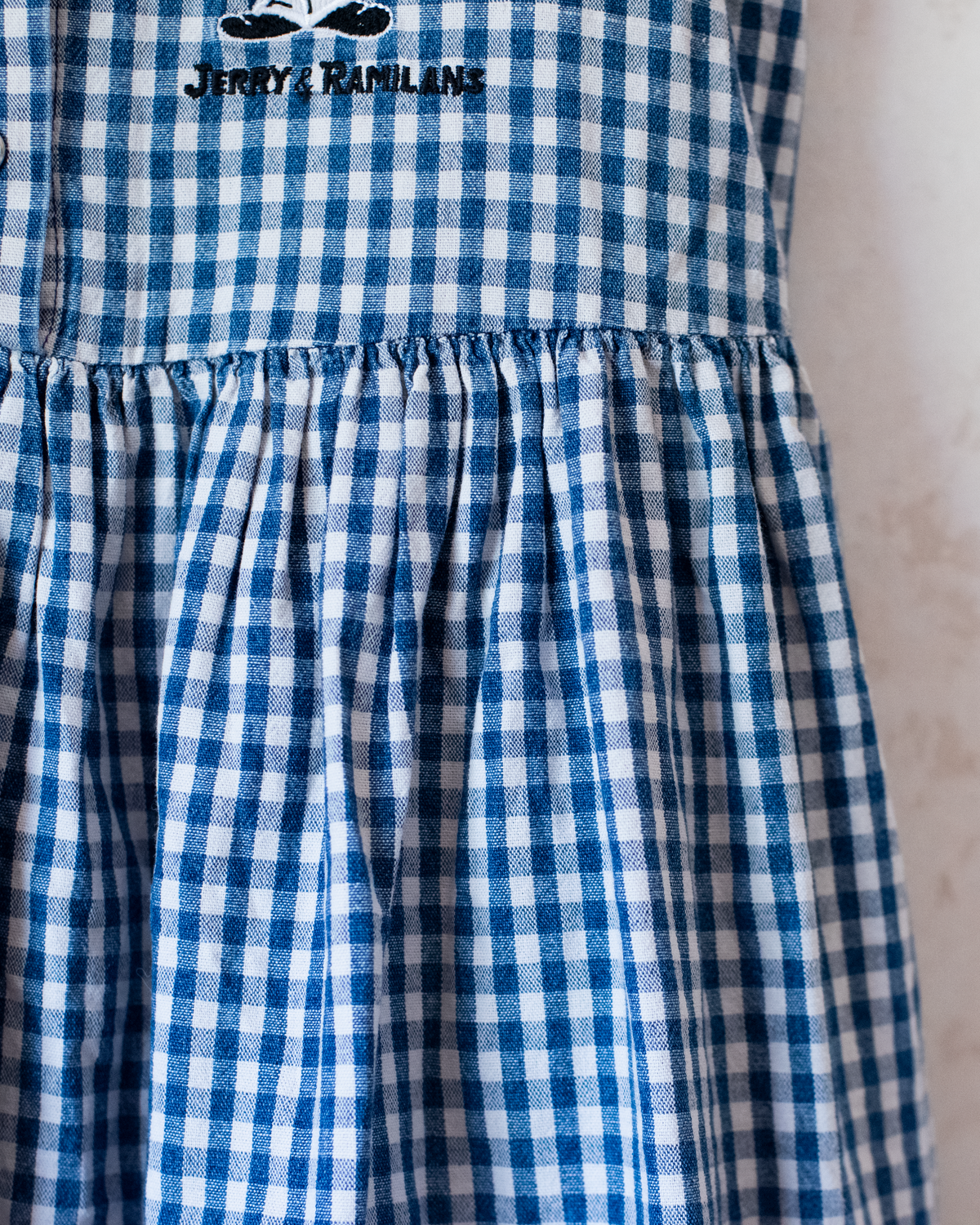 Checked dress with Tom and Jerry embroidery | Ages 10-12