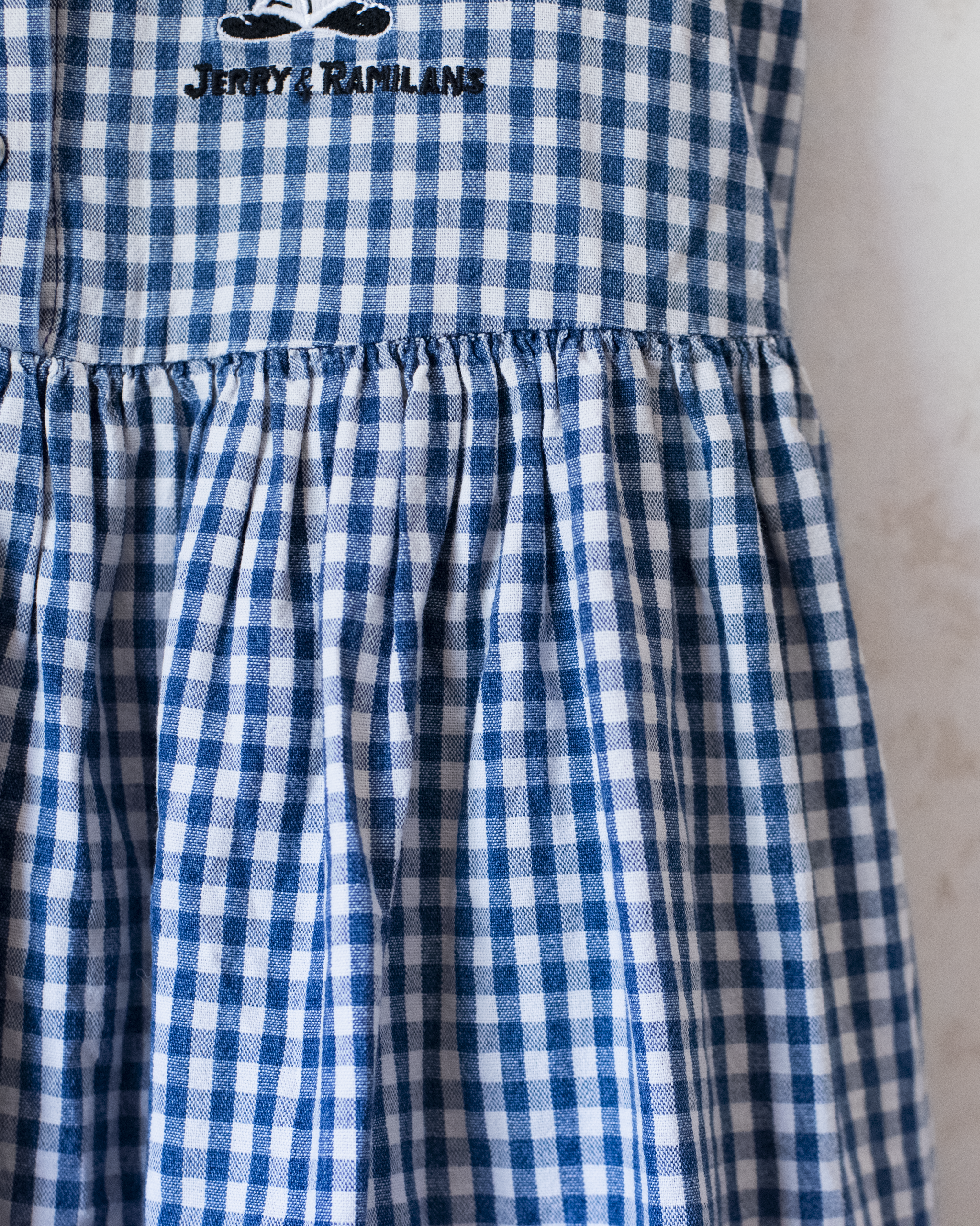 Checked dress with Tom and Jerry embroidery | Ages 10-12