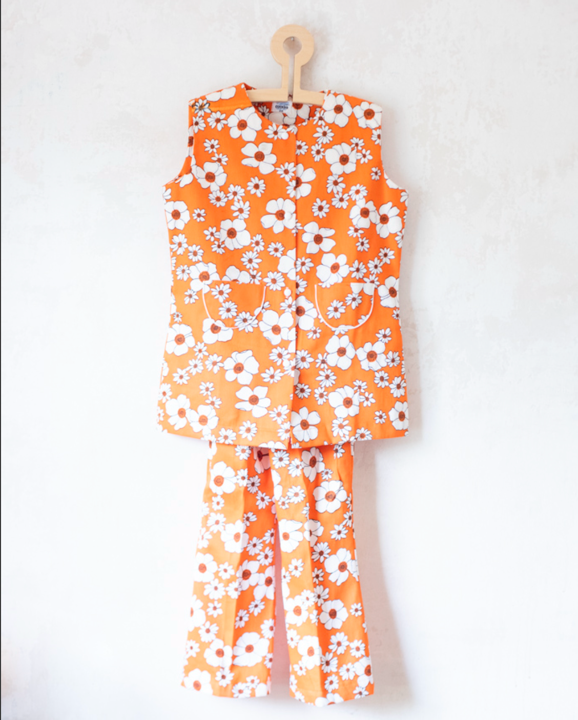 Seventies Orange Floral Set | 8-9 Years