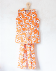 Seventies Orange Floral Set | 8-9 Years