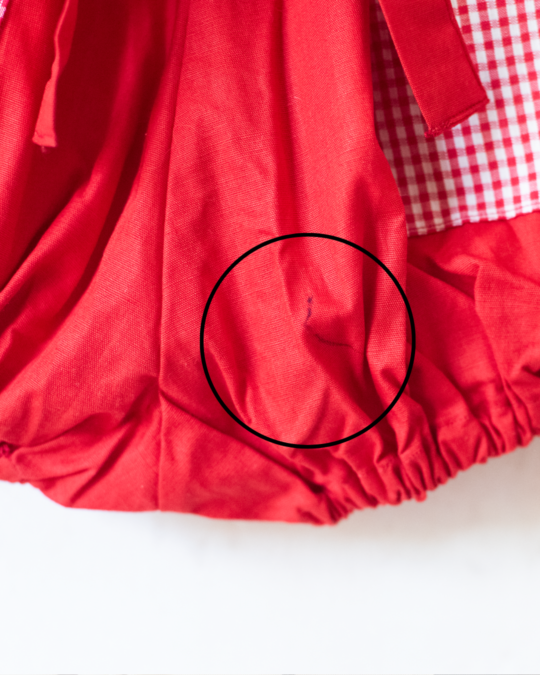 רומפר אדום מהסבנטיז עם משבצות | 2-3 שנים