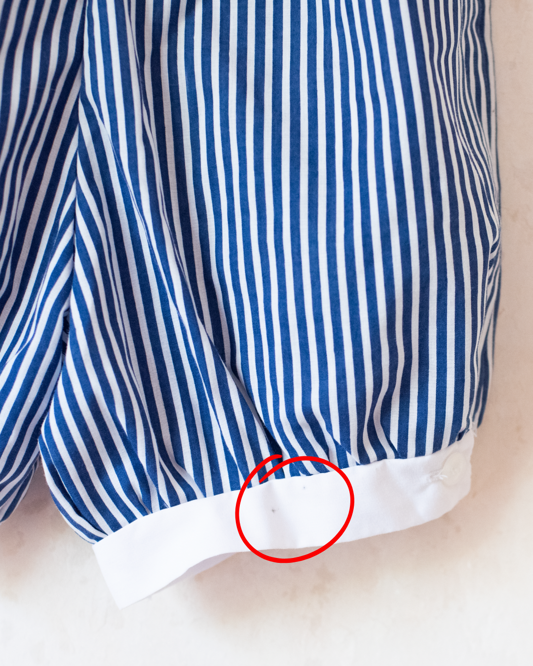 אוברול ימאים עם פונפון אדום | 12-18 חודשים