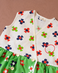 Colorful 70s tunic with flowers | 12-18 months