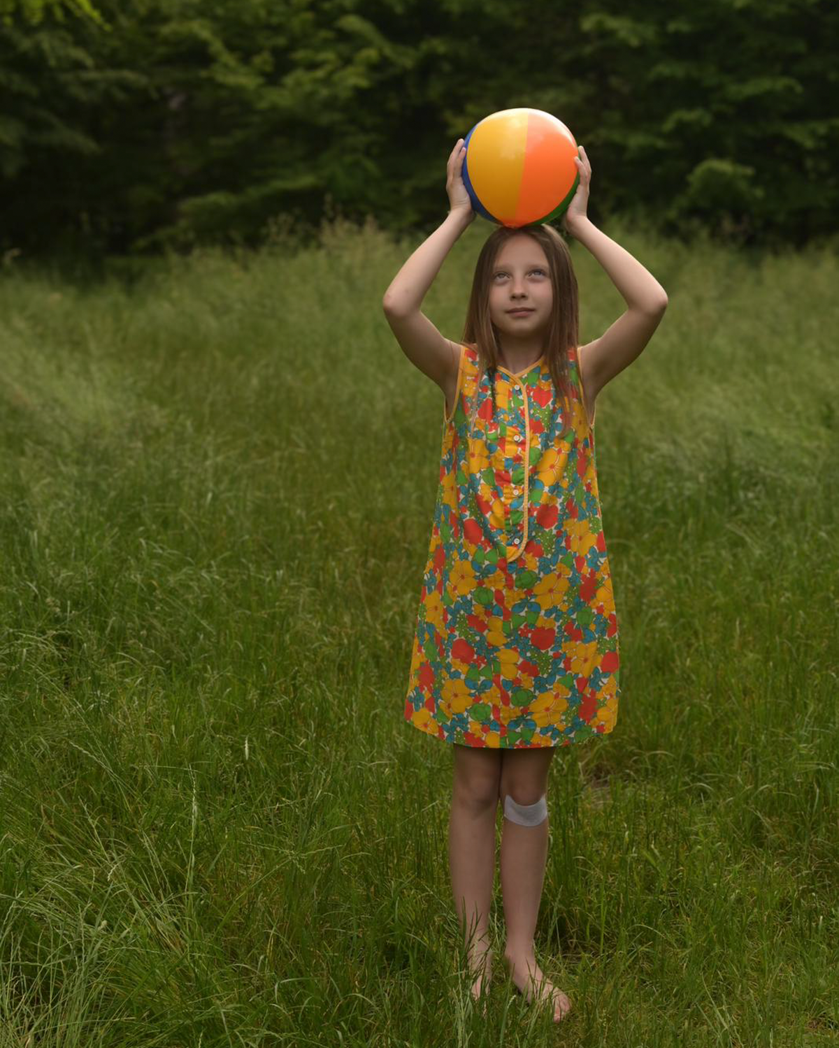 1970s French Floral Summer Dress | 7-8 Years